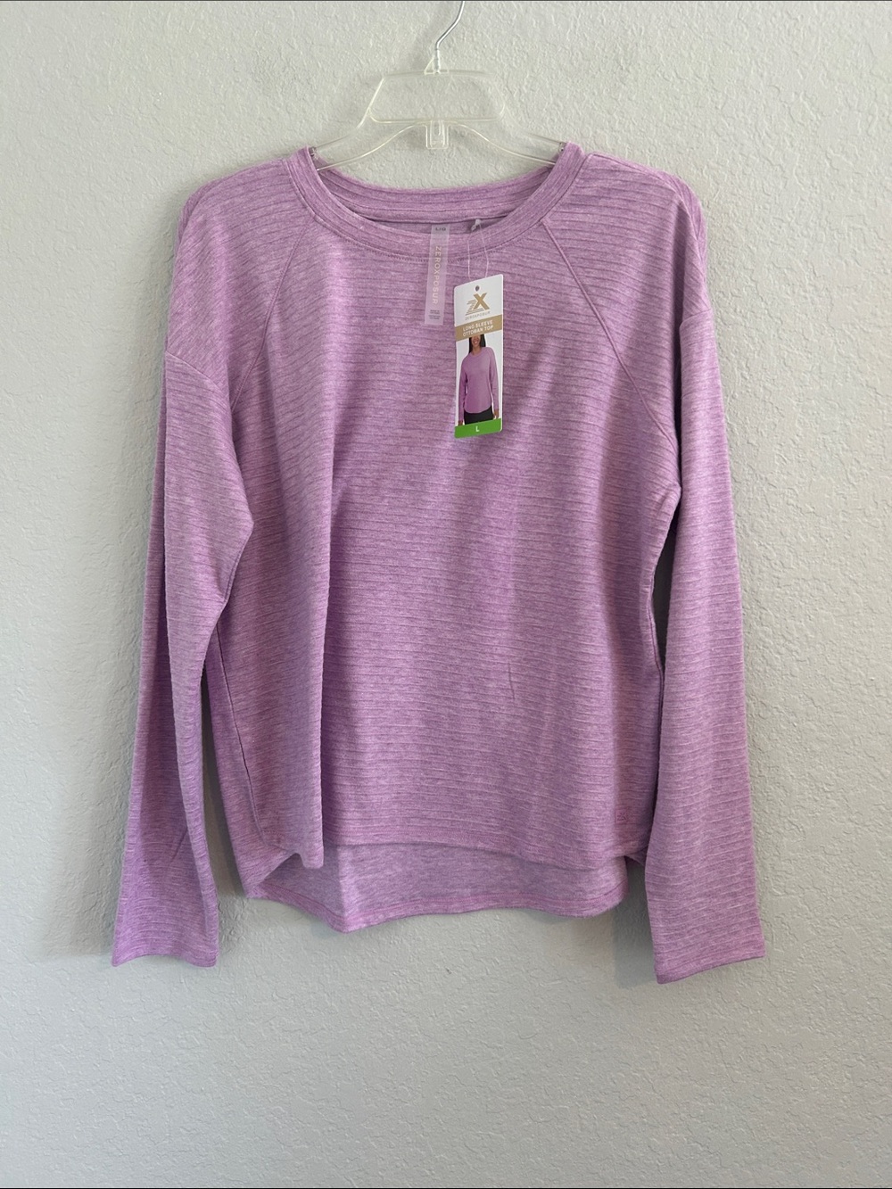Heathered Lilac Long-Sleeve Pullover